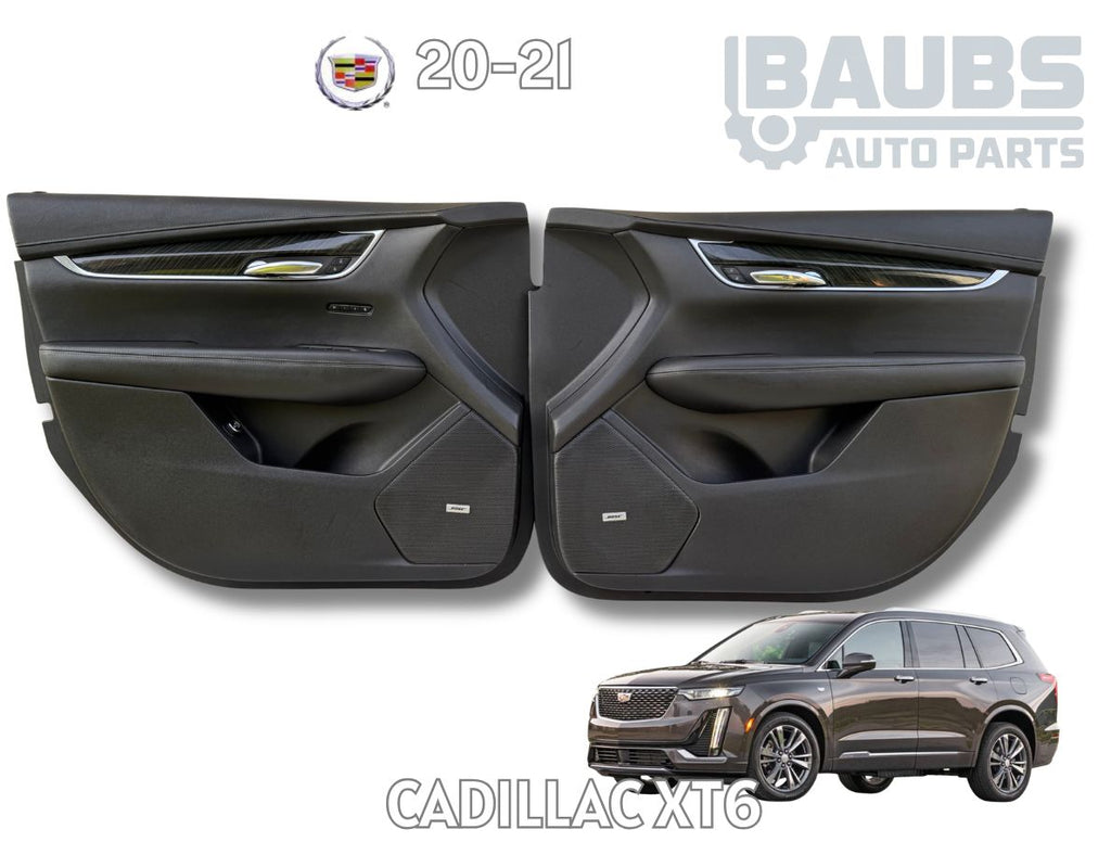 2020-2021 CADILLAC XT6 Front Door Interior Trim Panel Pair Left + Right w/Master Switch