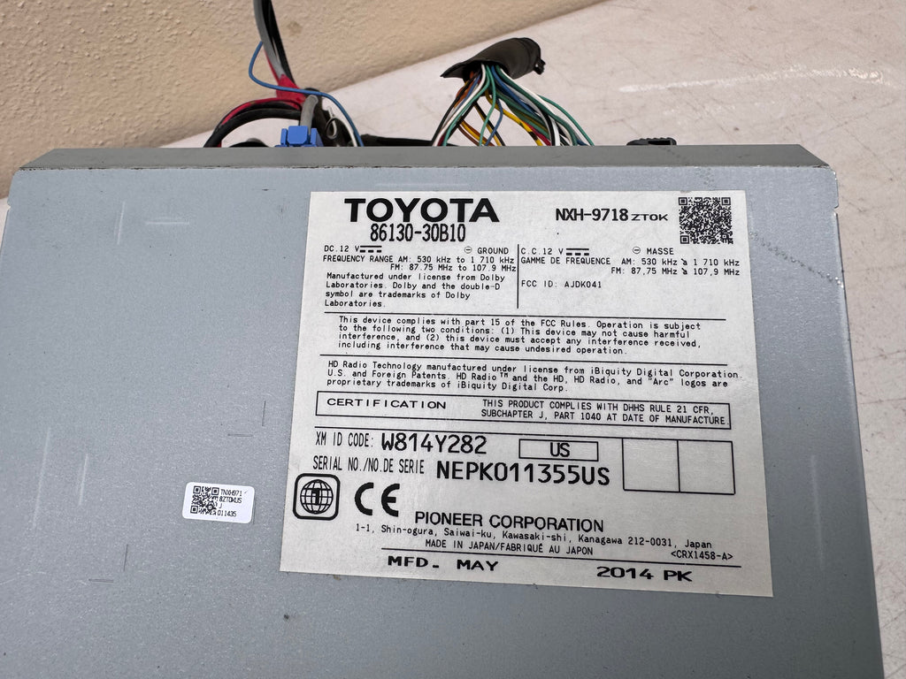 2013-2015 LEXUS GS350 Gracenote OEM XM HD Radio Climate Control 86130-30B10