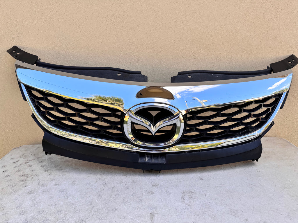 2010-2012 Mazda CX-9 Xenon HID Headlight Assembly PAIR w/ Upper Grille OEM