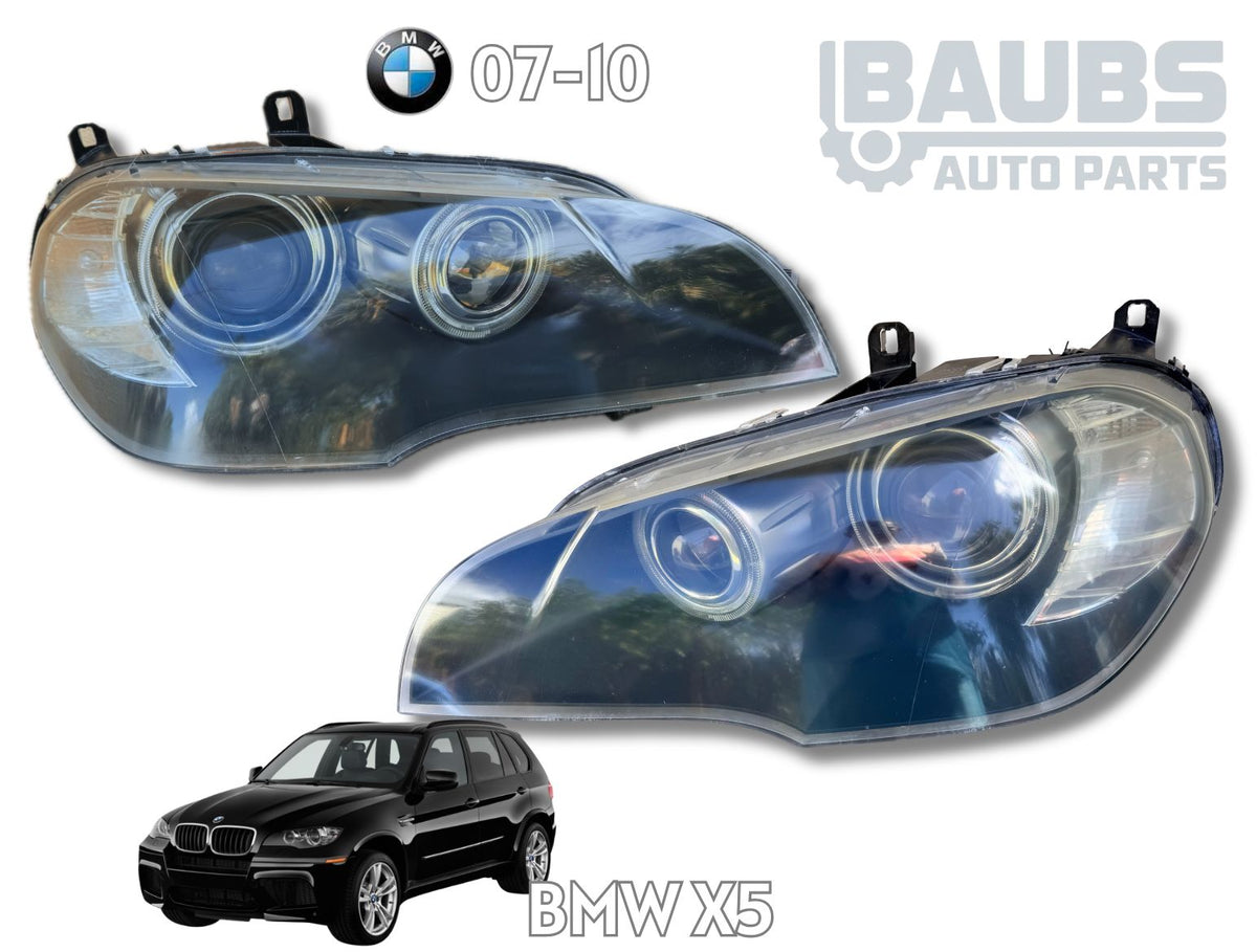 2007–2010 BMW X5 (E70) Adaptive Bi-Xenon Headlight Assembly PAIR Passenger Side OEM 7158938