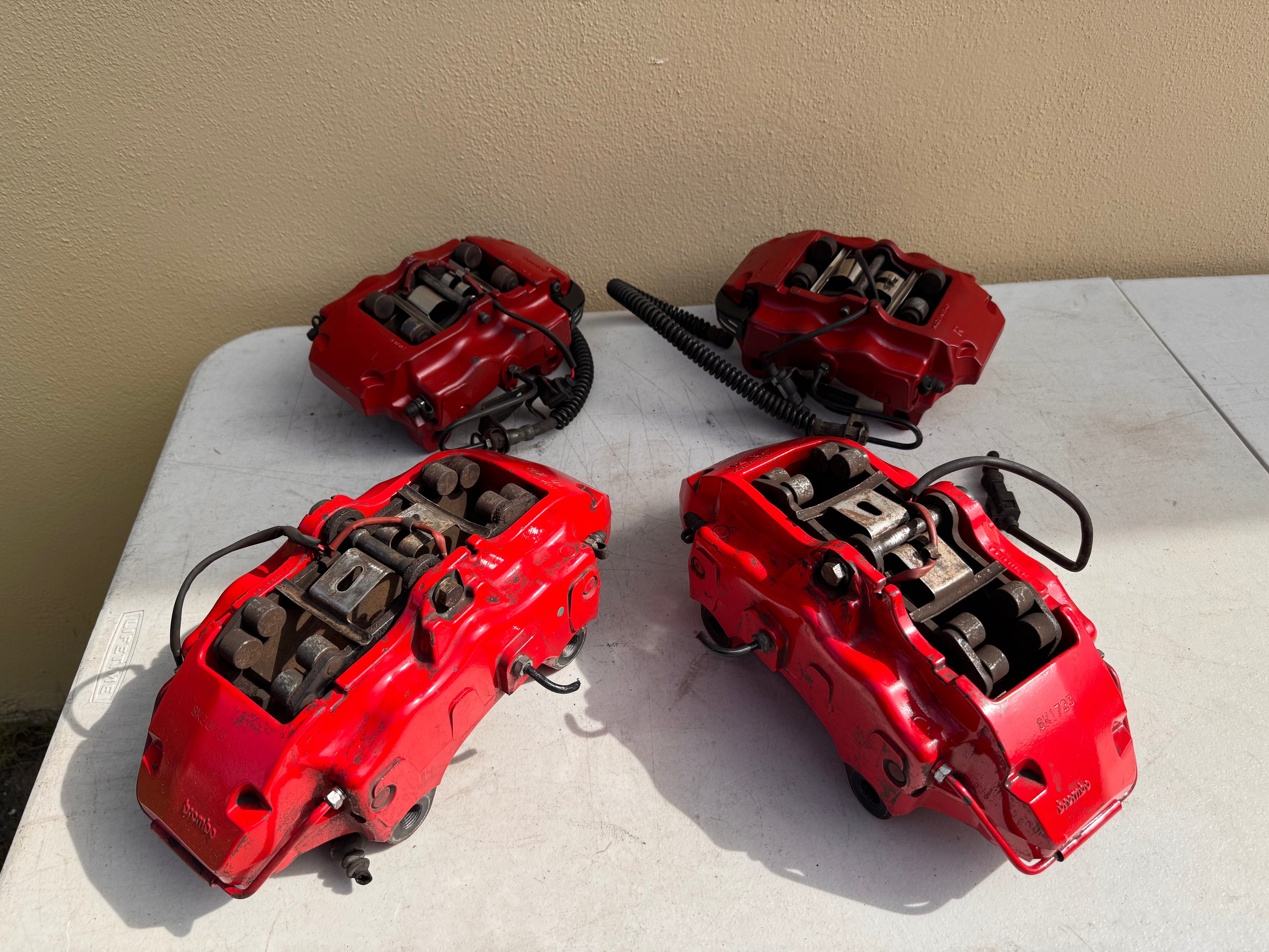 2008–2010 Porsche Cayenne OEM Brembo Brake Caliper Set 18ZR 18ZL | Audi Q7 | VW Touareg
