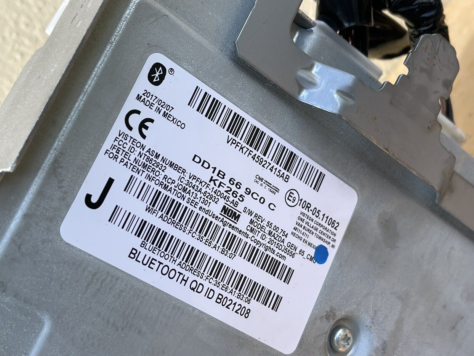 17-18 Toyota Yaris Media Navigation DISPLAY Screen Radio Receiver Module +Switch