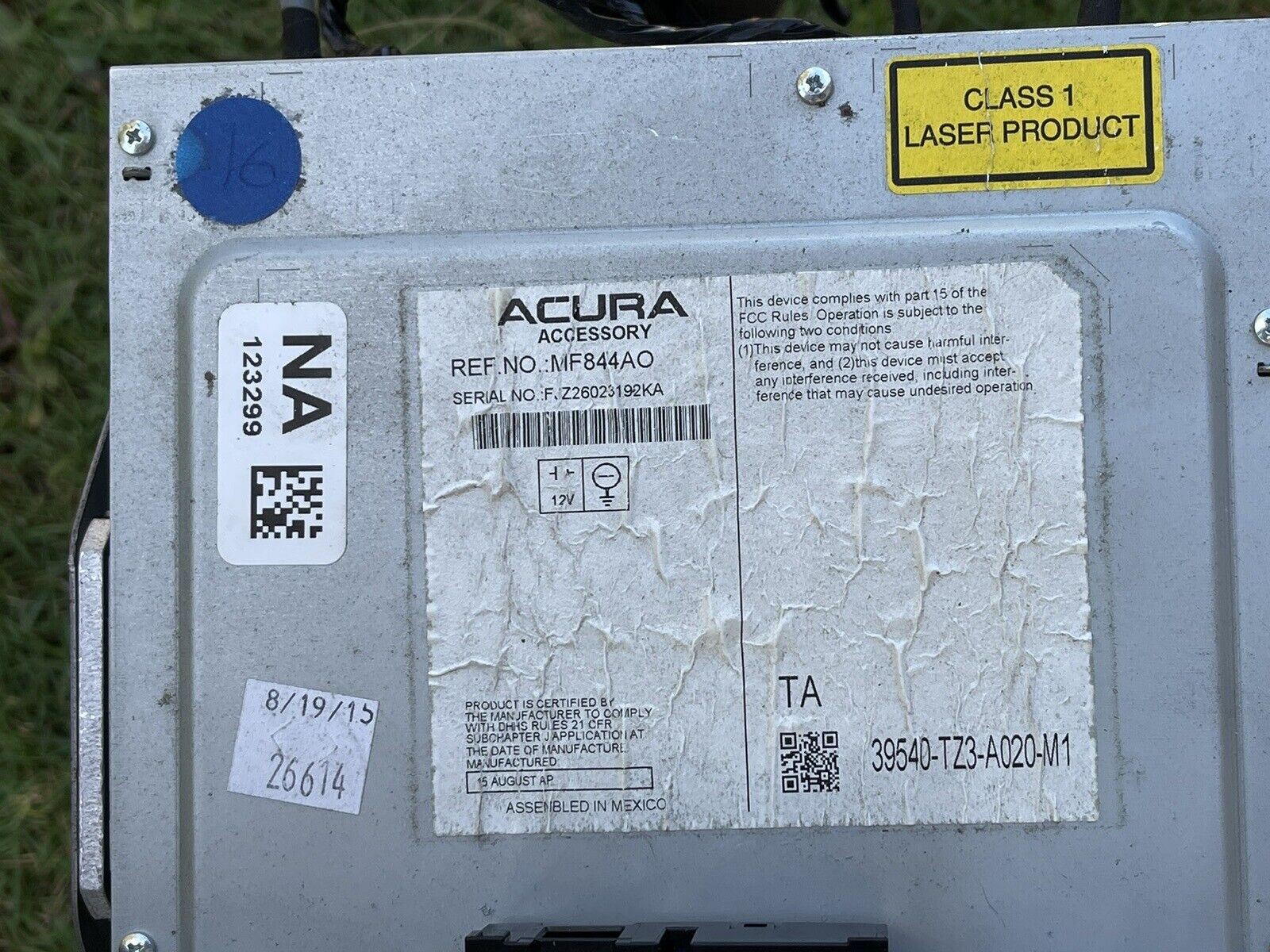 2015-2020 Acura TLX Screen Display Radio Navigation Climate Temperature Control