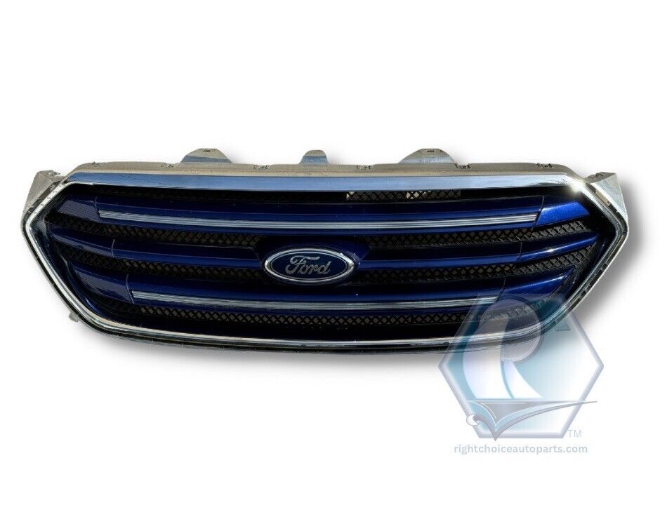 2013-2019 Ford Taurus Limited OEM Front Bumper Grille Blue & Chrome w/ Emblem