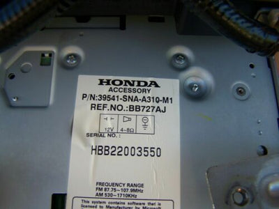 07-09 Honda Civic Navigation GPS Radio climate control system 39541-SNA-A3101-M1 - rightchoiceautoparts