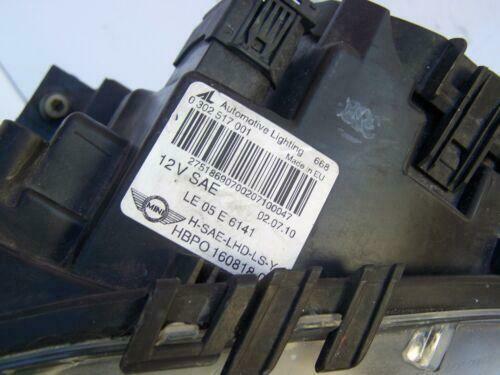 07-14 Mini Cooper Halogen Headlight Assembly LH 0302517001 - rightchoiceautoparts