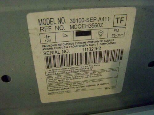 04-06 Acura TL Navigation GPS Display Screen Climate Control Radio CD Player OEM - rightchoiceautoparts